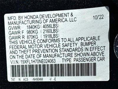 2022 Honda Civic EX-L