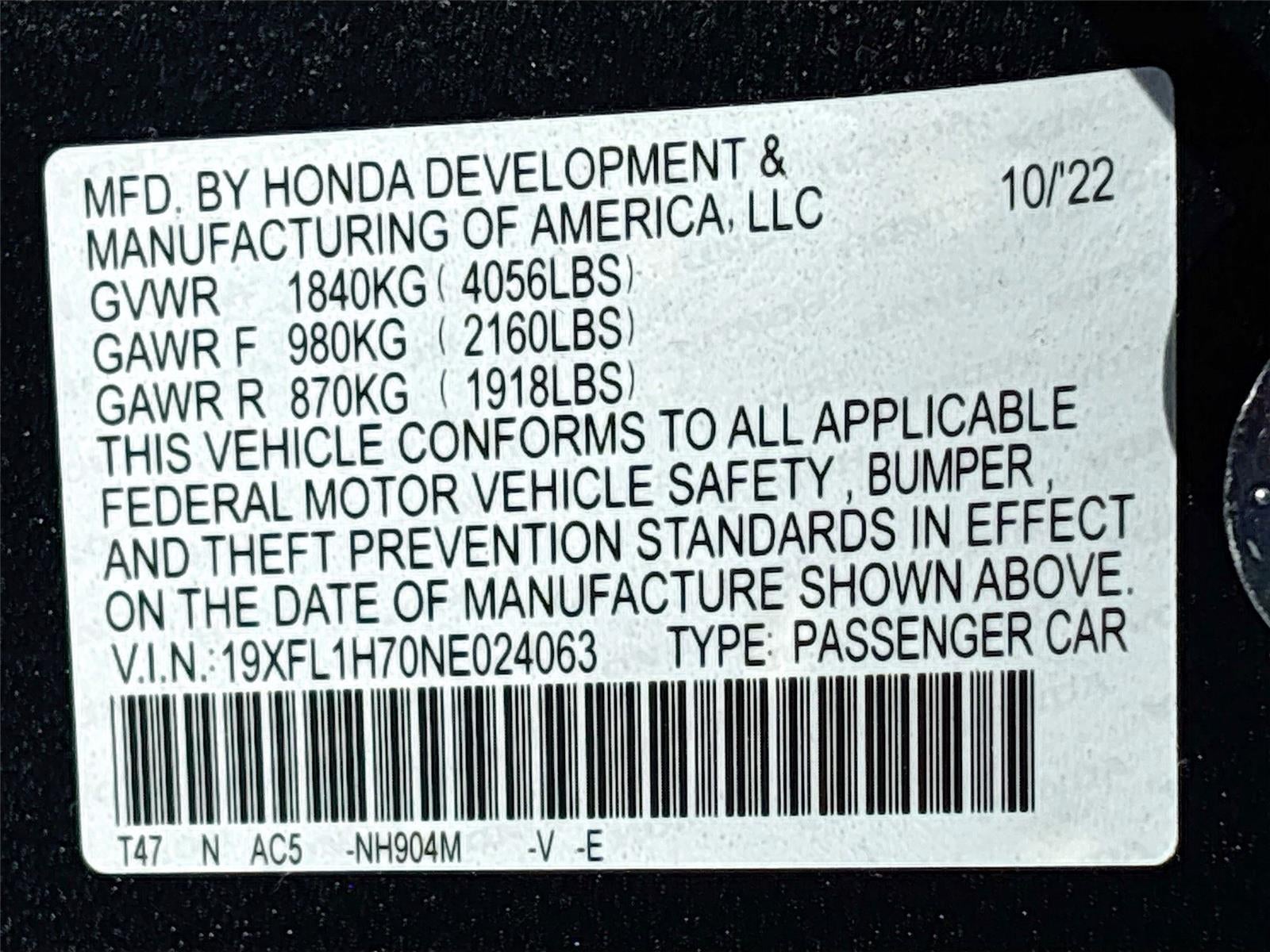 2022 Honda Civic EX-L