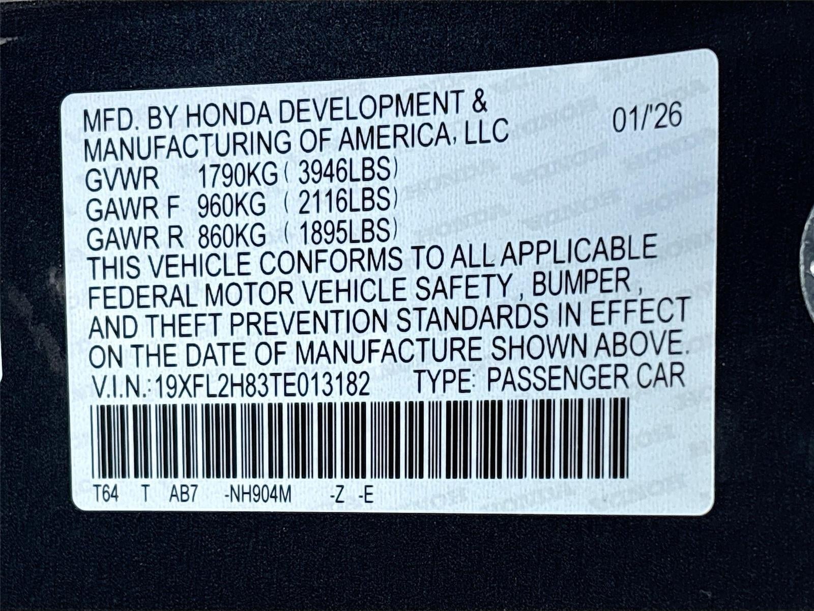 2026 Honda Civic Sport