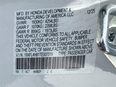 2026 Honda Civic Hybrid Sport