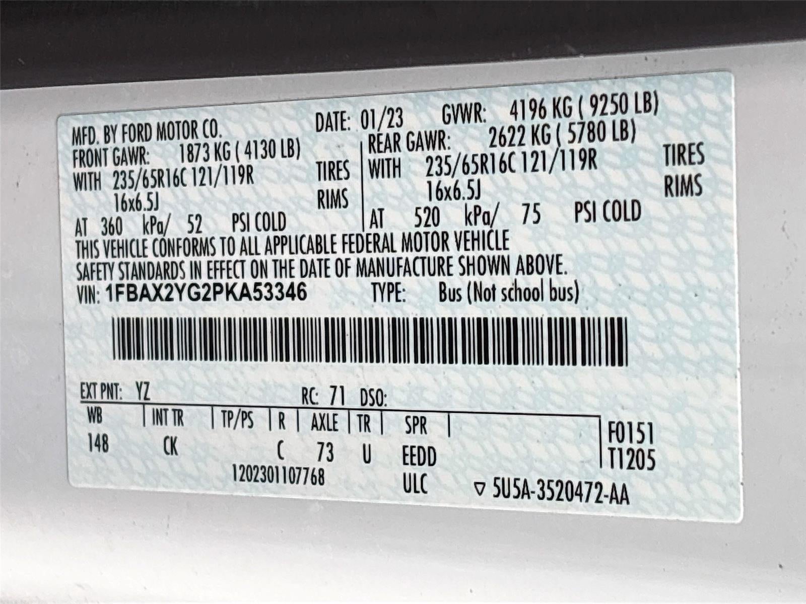 2023 Ford Transit 350 XLT