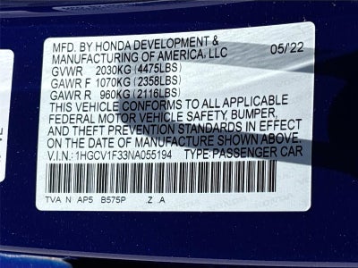 2022 Honda Accord Sport