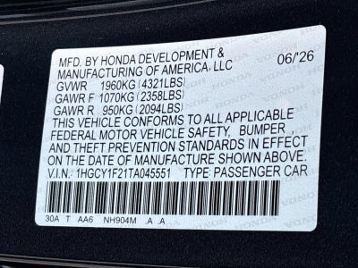 2026 Honda Accord Sedan LX