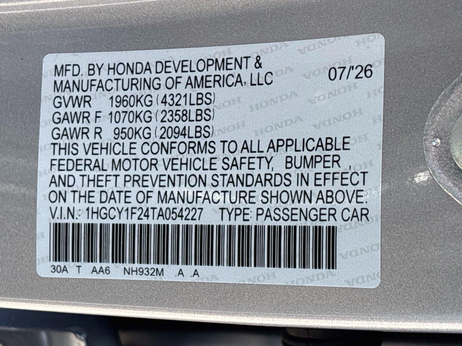 2026 Honda Accord Sedan LX