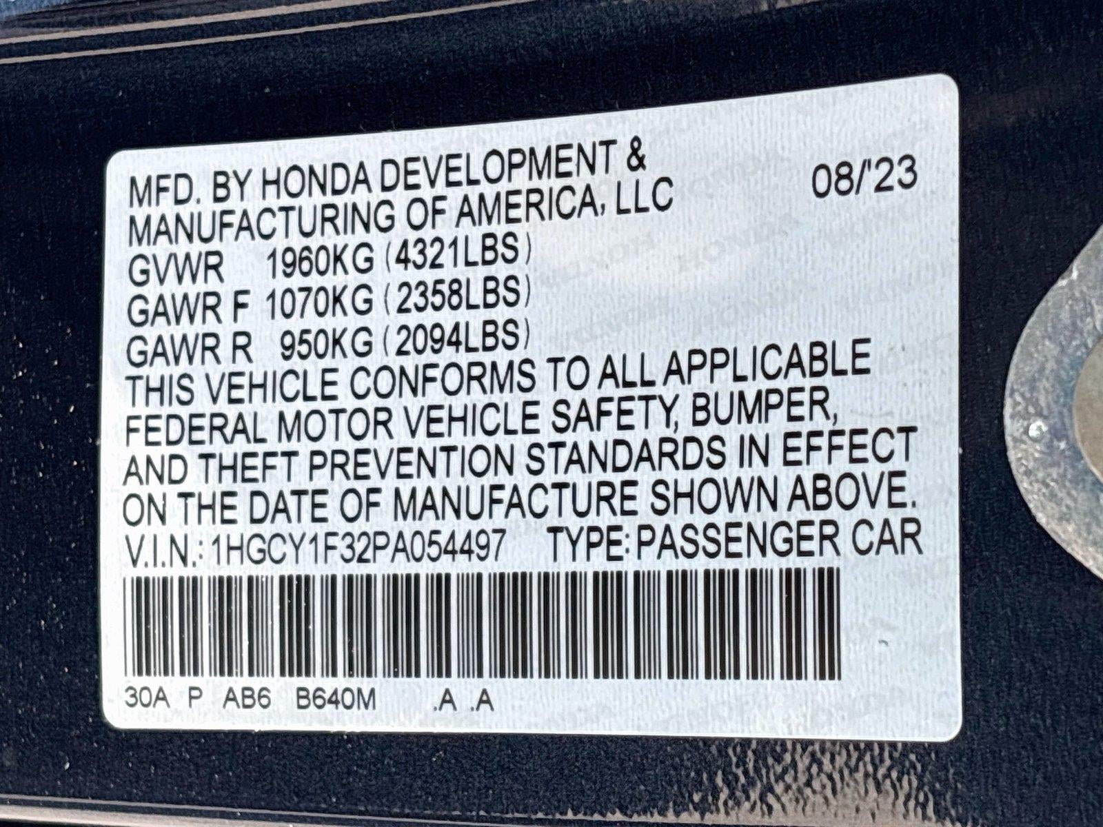2023 Honda Accord Sedan EX