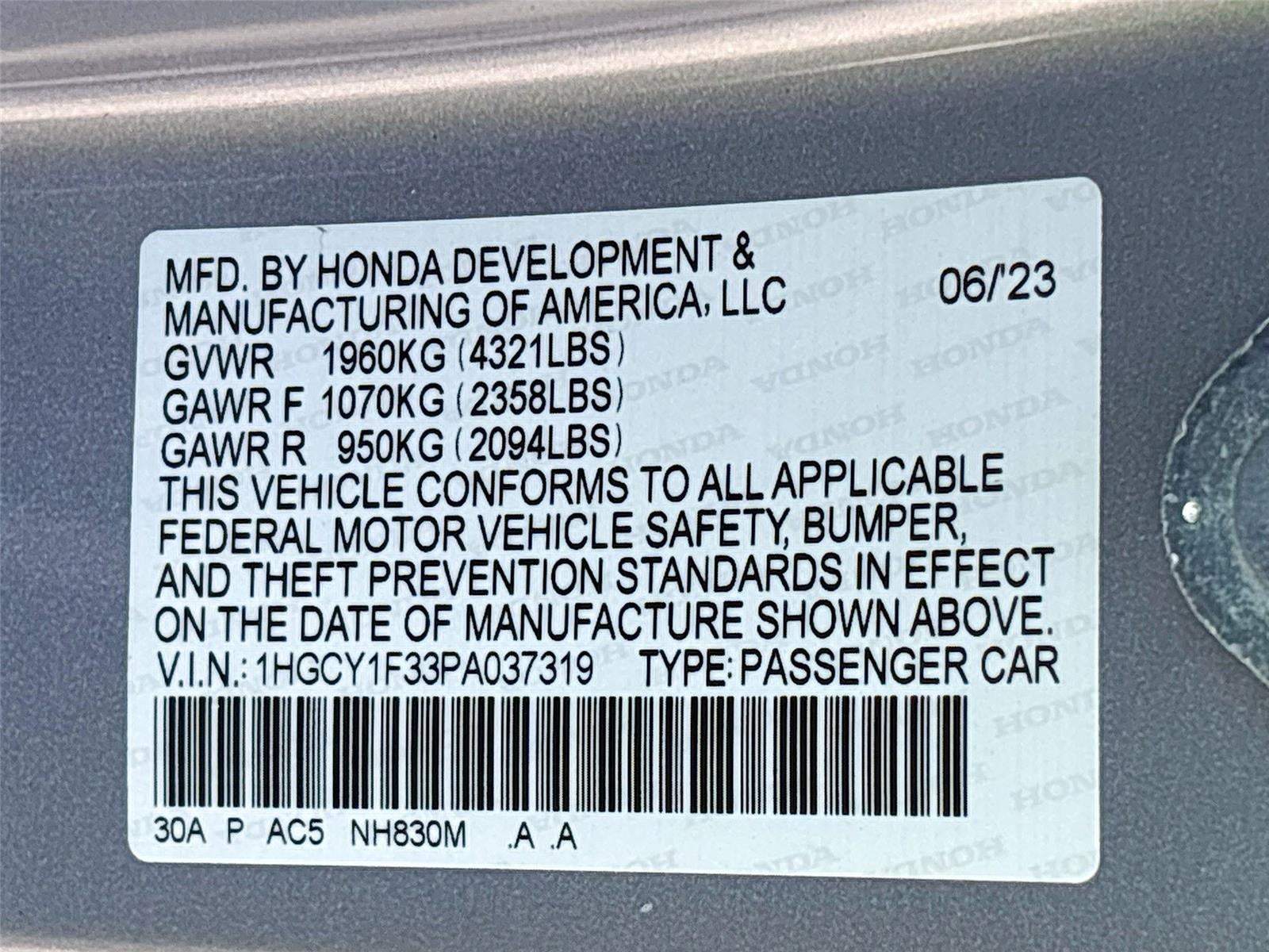 2023 Honda Accord Sedan EX