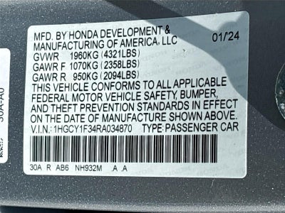 2024 Honda Accord Sedan EX