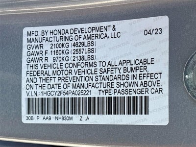 2023 Honda Accord Hybrid Sport