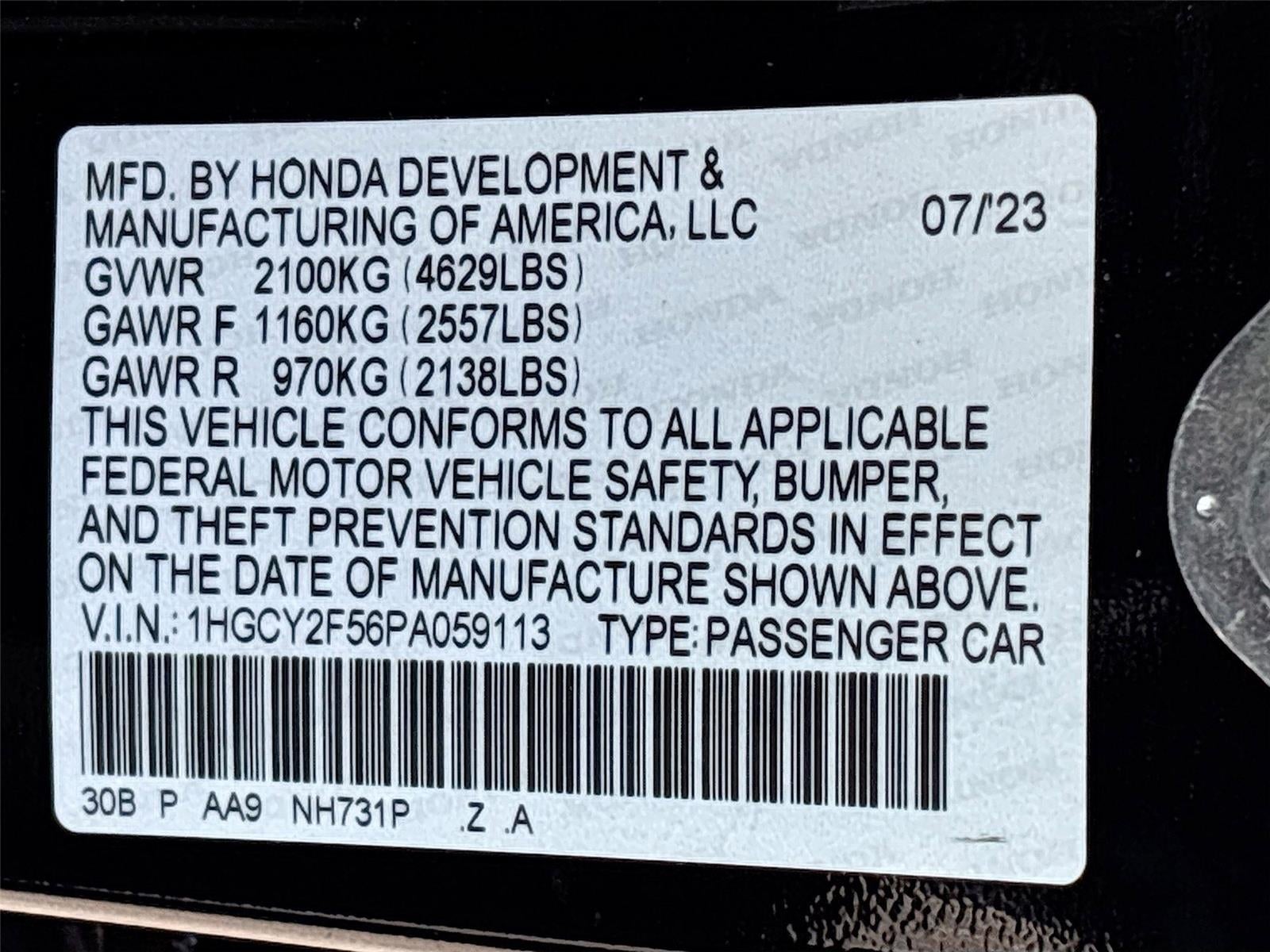 2023 Honda Accord Hybrid Sport
