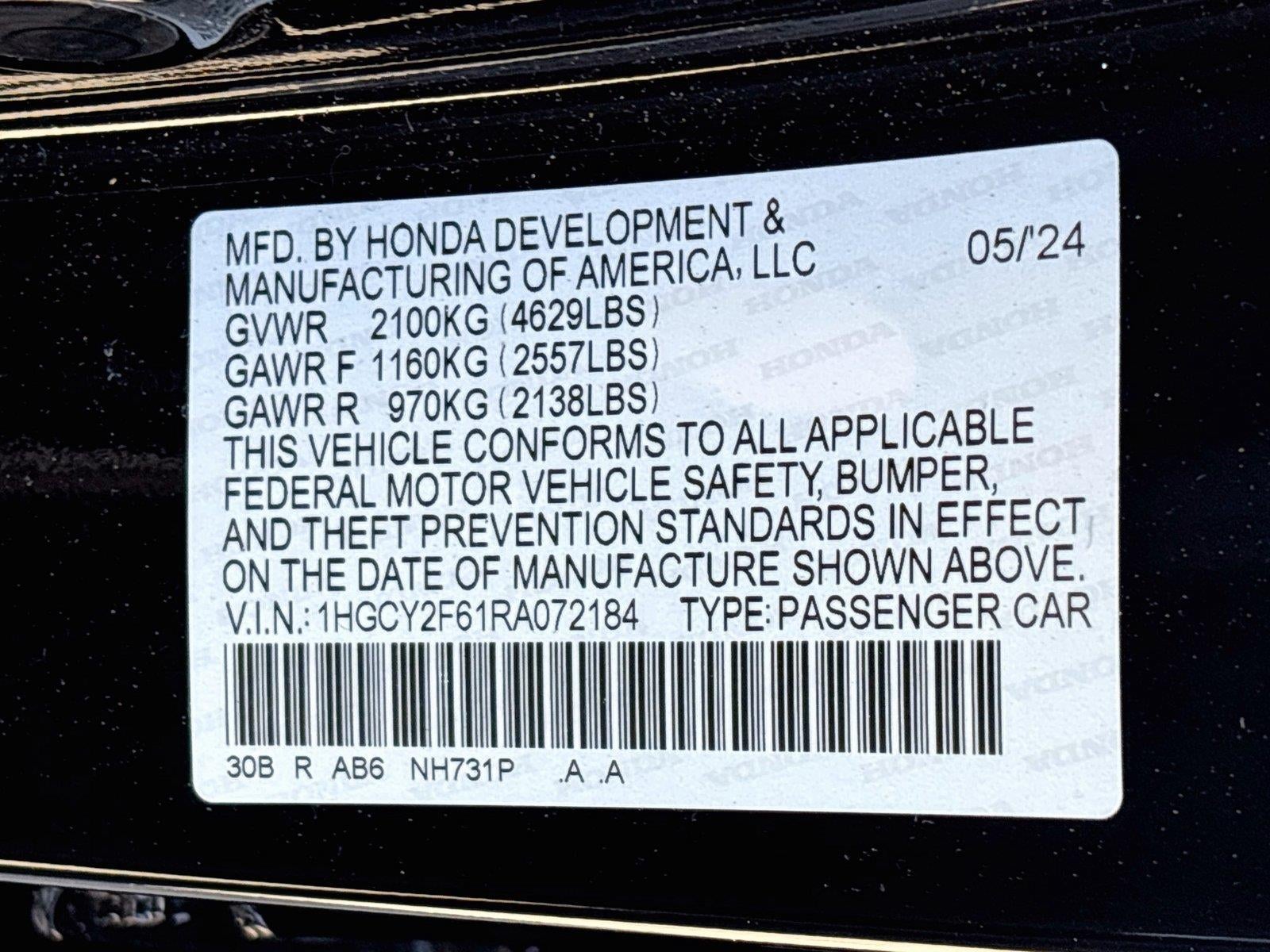 2024 Honda Accord Hybrid EX-L