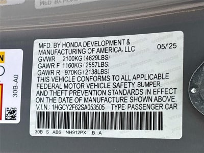 2025 Honda Accord Hybrid EX-L