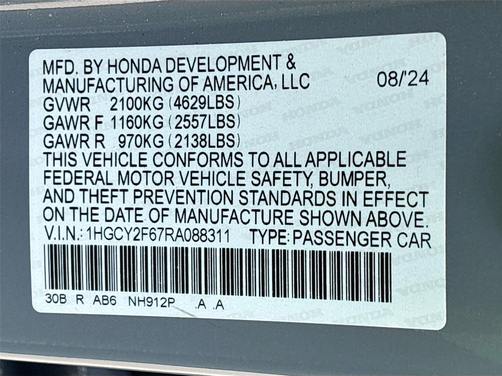 2024 Honda Accord Hybrid EX-L