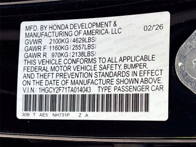 2026 Honda Accord Hybrid Sport-L