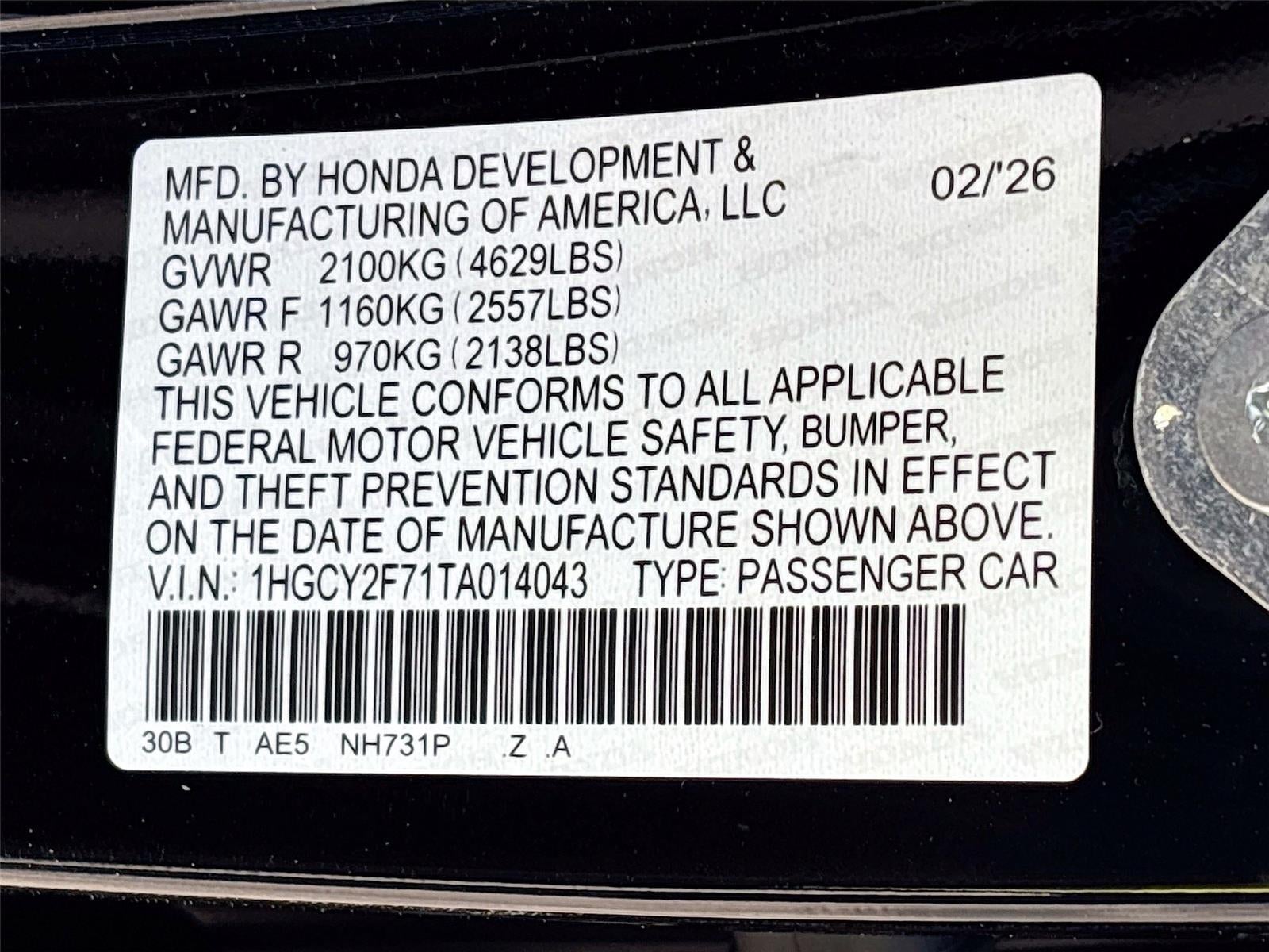 2026 Honda Accord Hybrid Sport-L