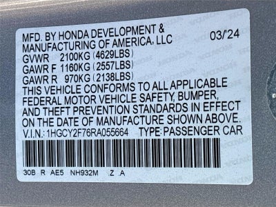 2024 Honda Accord Hybrid Sport-L