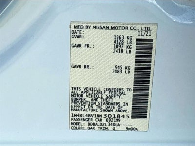 2022 Nissan Altima 2.5 S