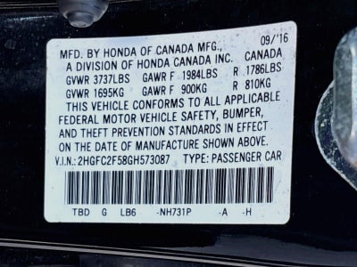 2016 Honda Civic Sedan LX
