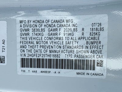 2026 Honda Civic Sedan LX