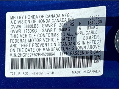 2023 Honda Civic Sport