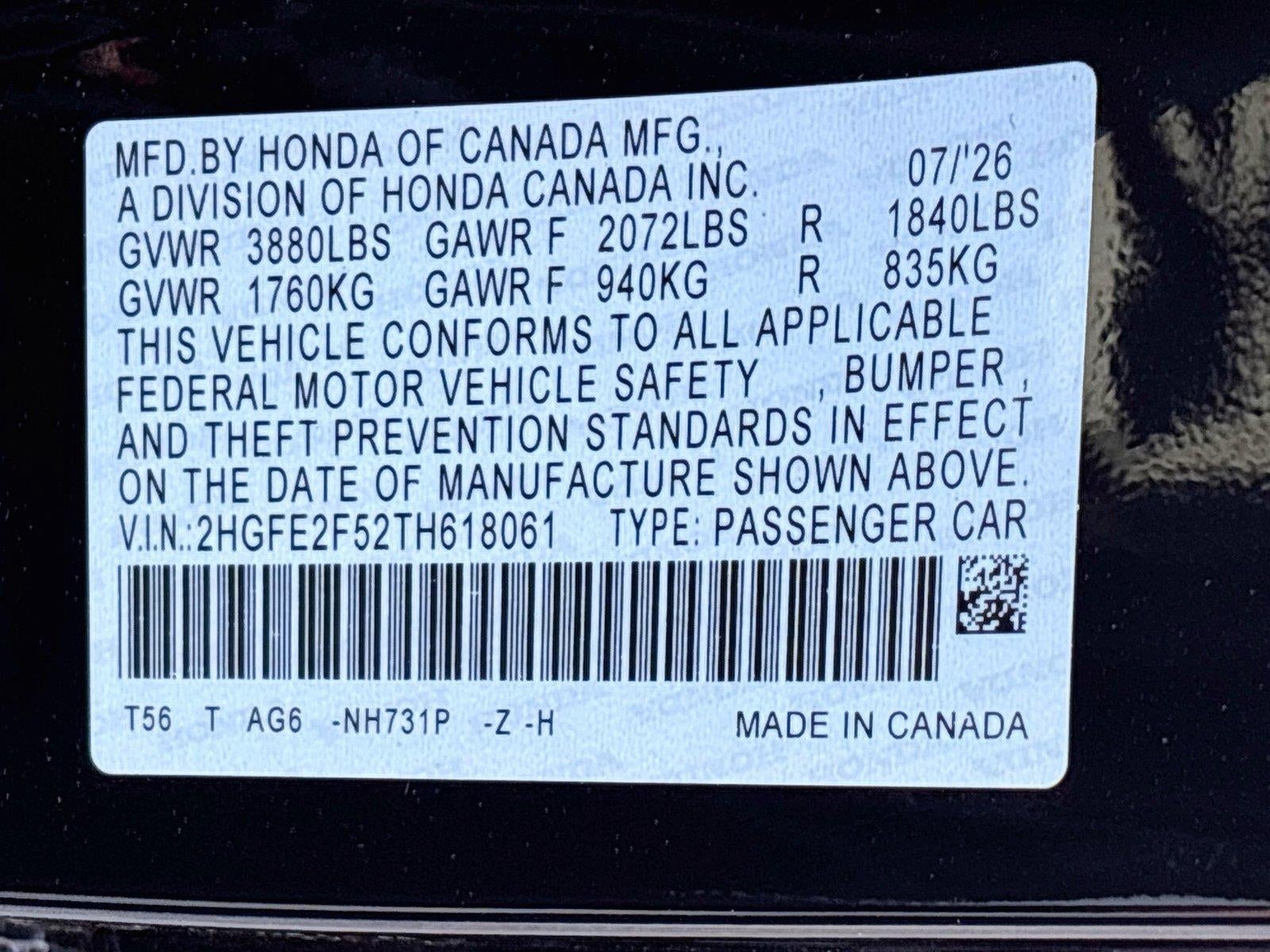 2026 Honda Civic Sedan Sport