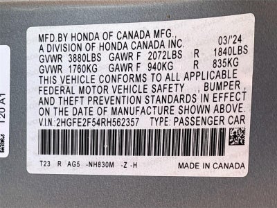 2024 Honda Civic Sedan Sport