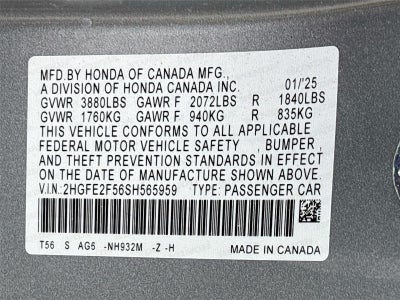 2025 Honda Civic Sedan Sport