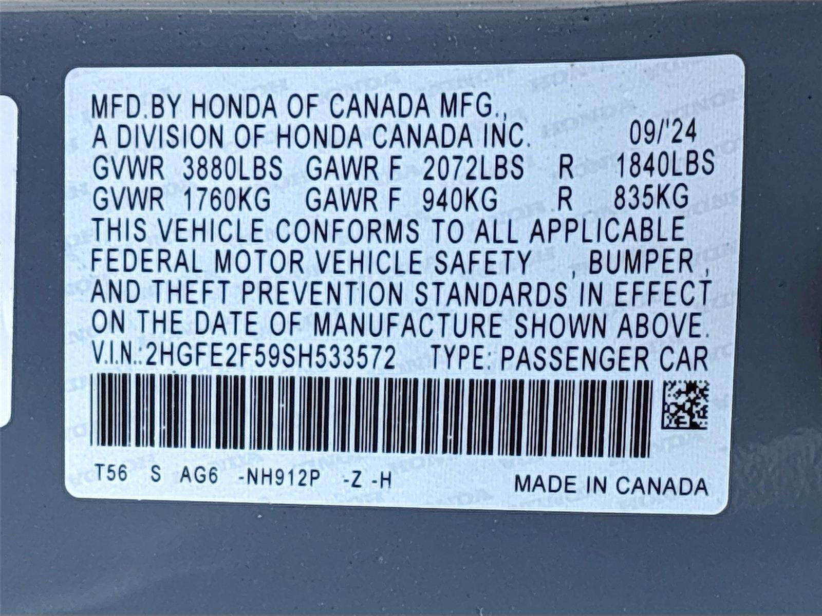 2025 Honda Civic Sport