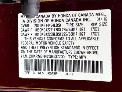 2016 Honda CR-V SE