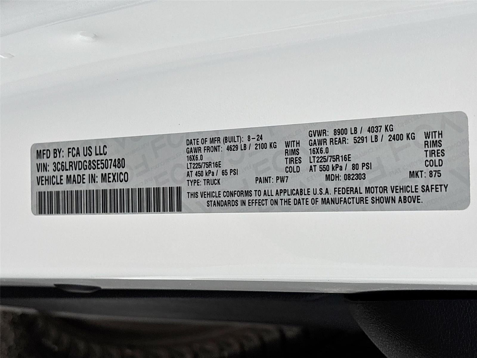2025 RAM ProMaster Cargo Van Tradesman