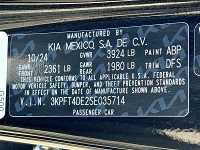 2025 Kia K4 LXS