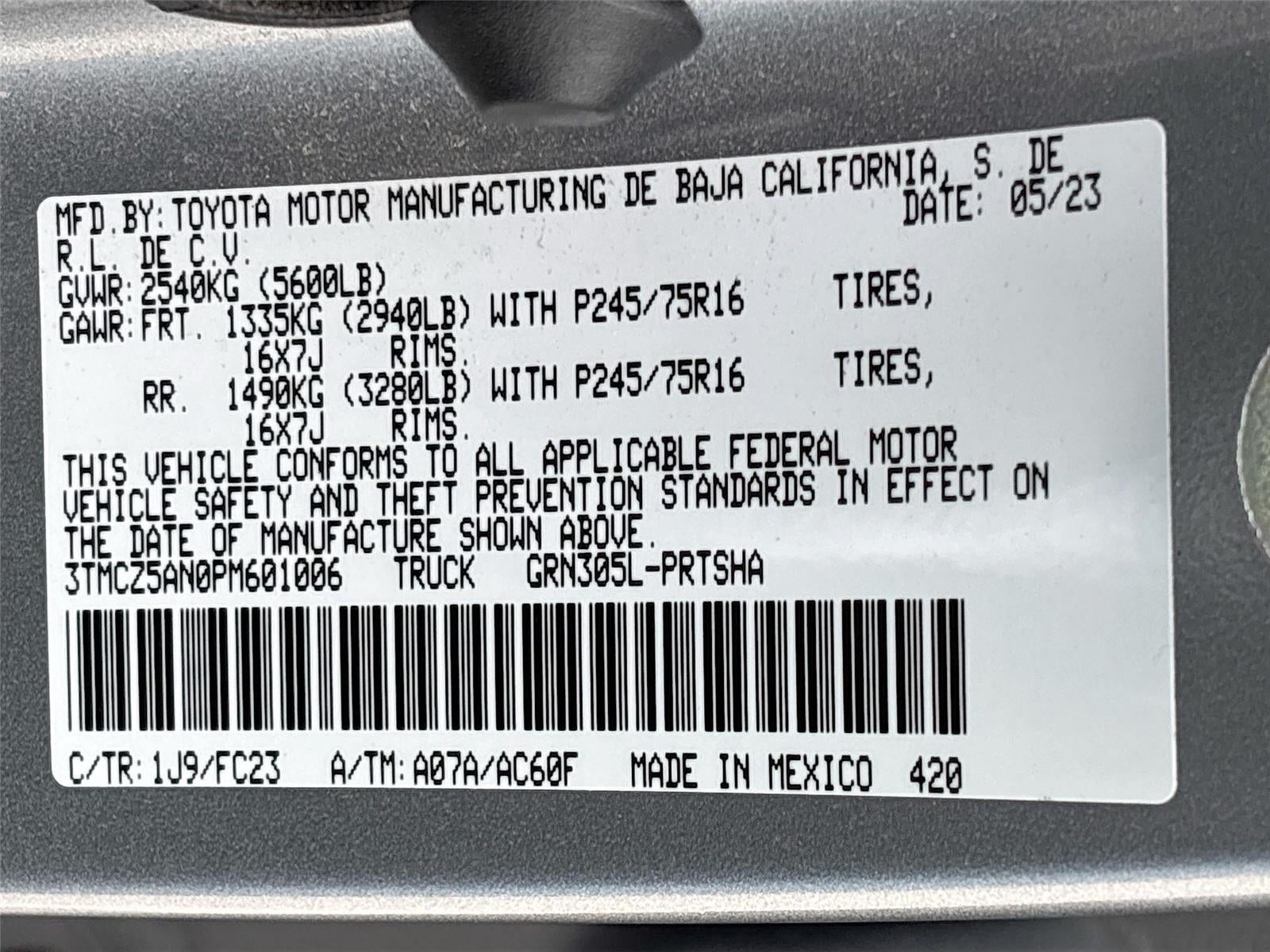 2023 Toyota Tacoma SR5 V6