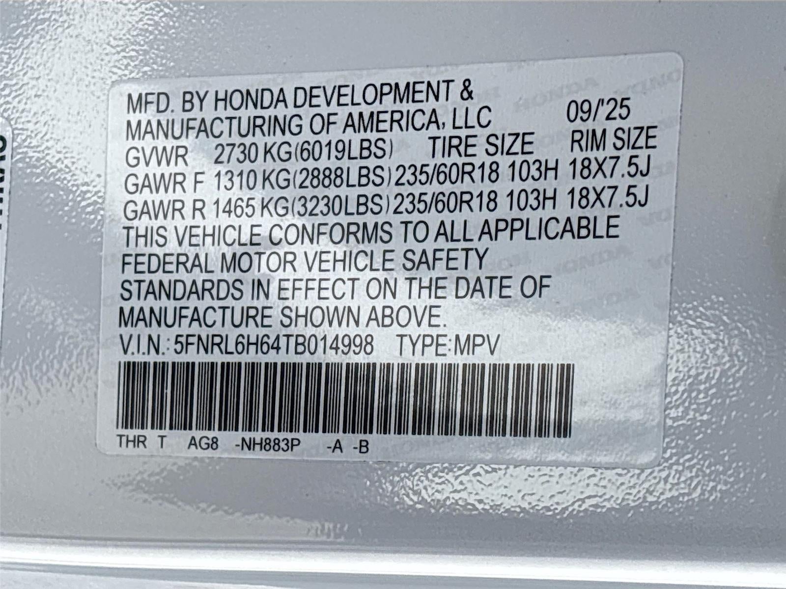 2026 Honda Odyssey EX-L