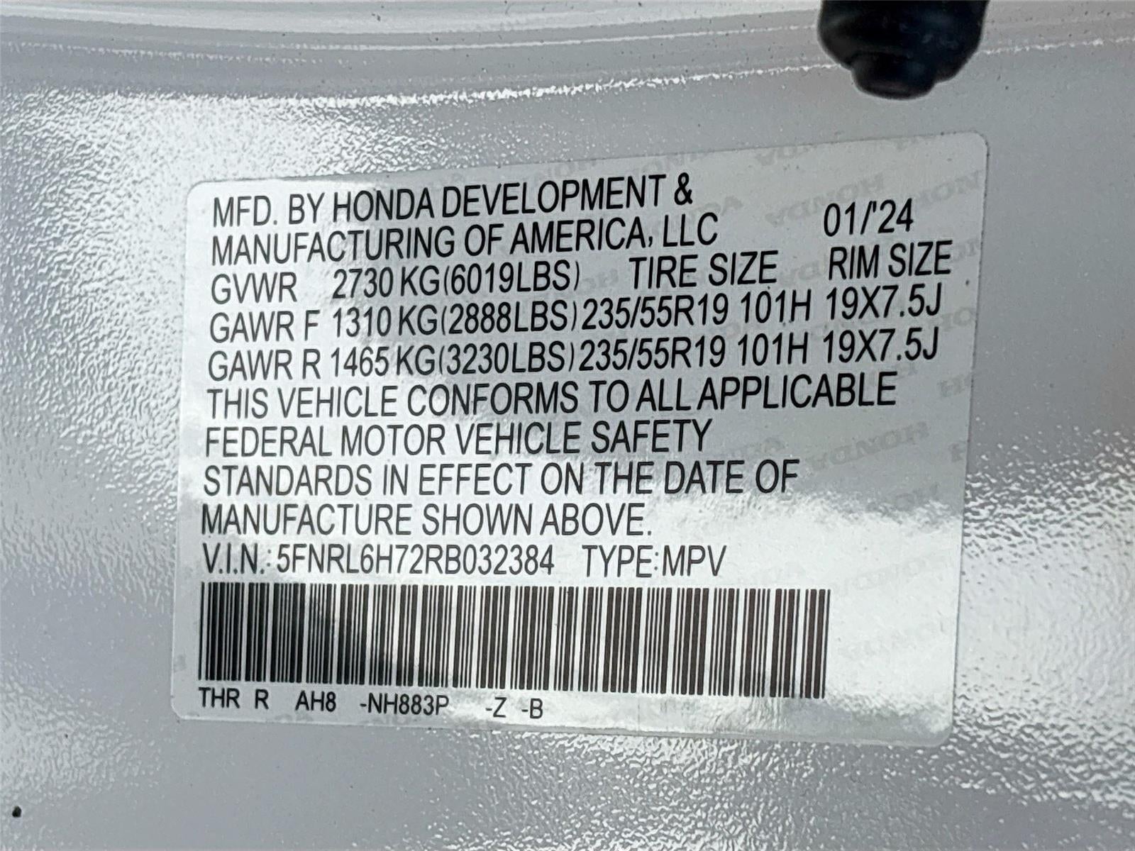 2024 Honda Odyssey Sport