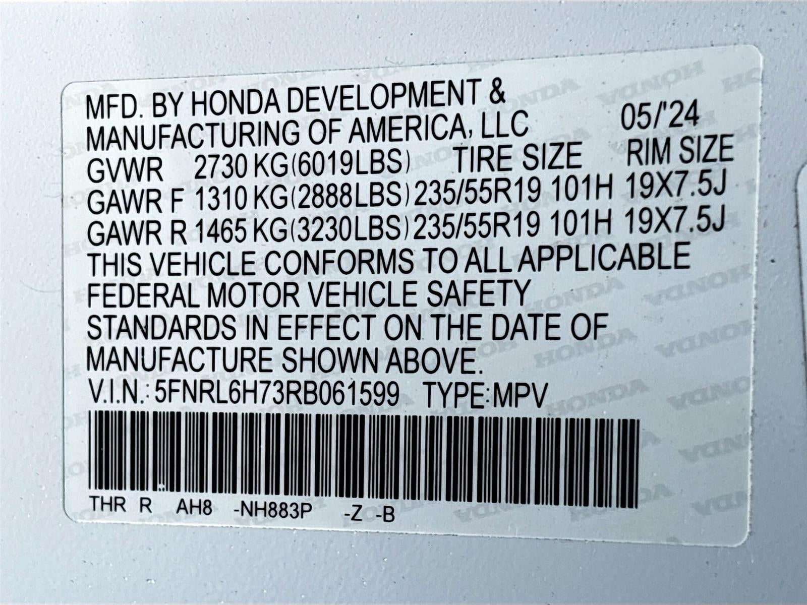 2024 Honda Odyssey Sport