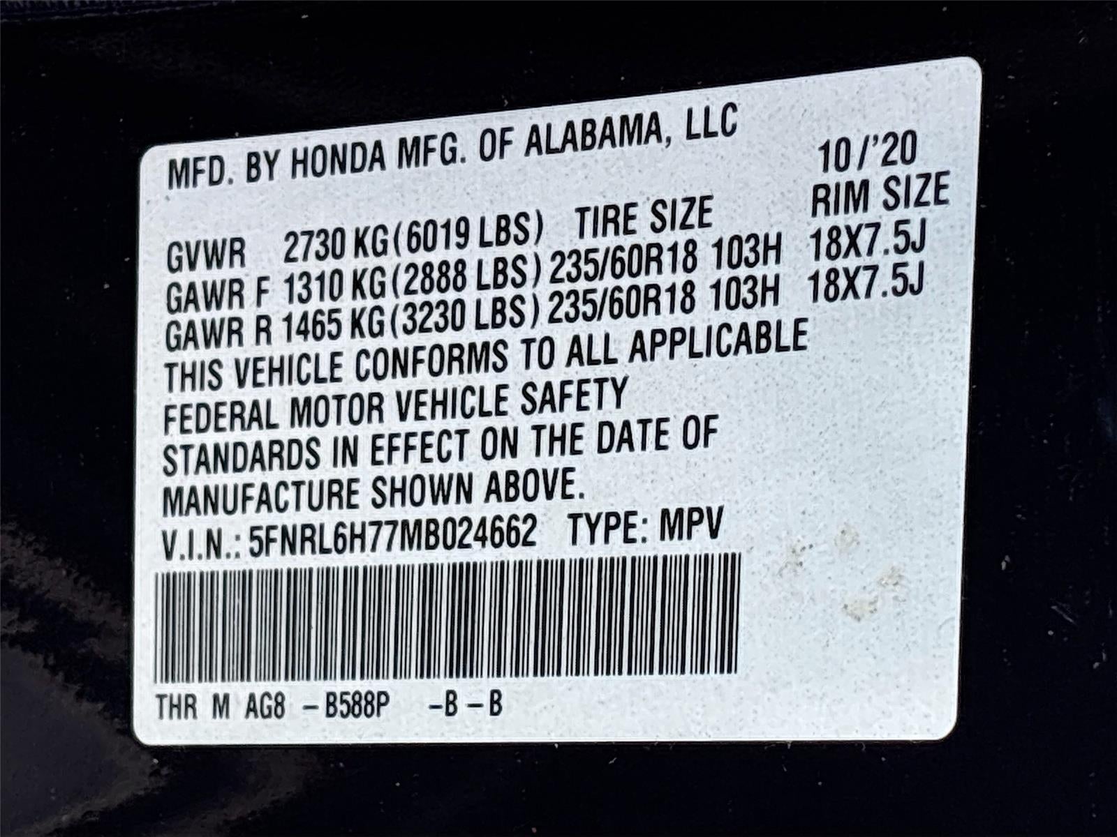 2021 Honda Odyssey EX-L