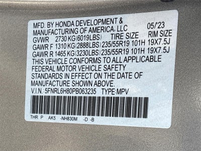 2023 Honda Odyssey Touring