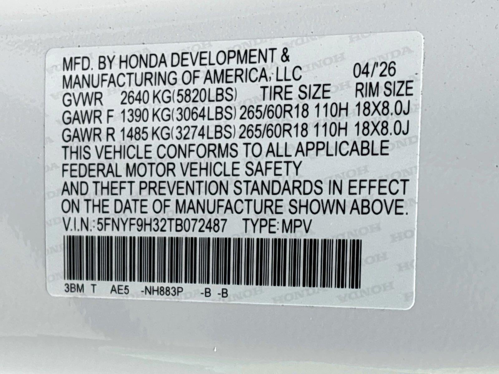 2026 Honda Passport RTL
