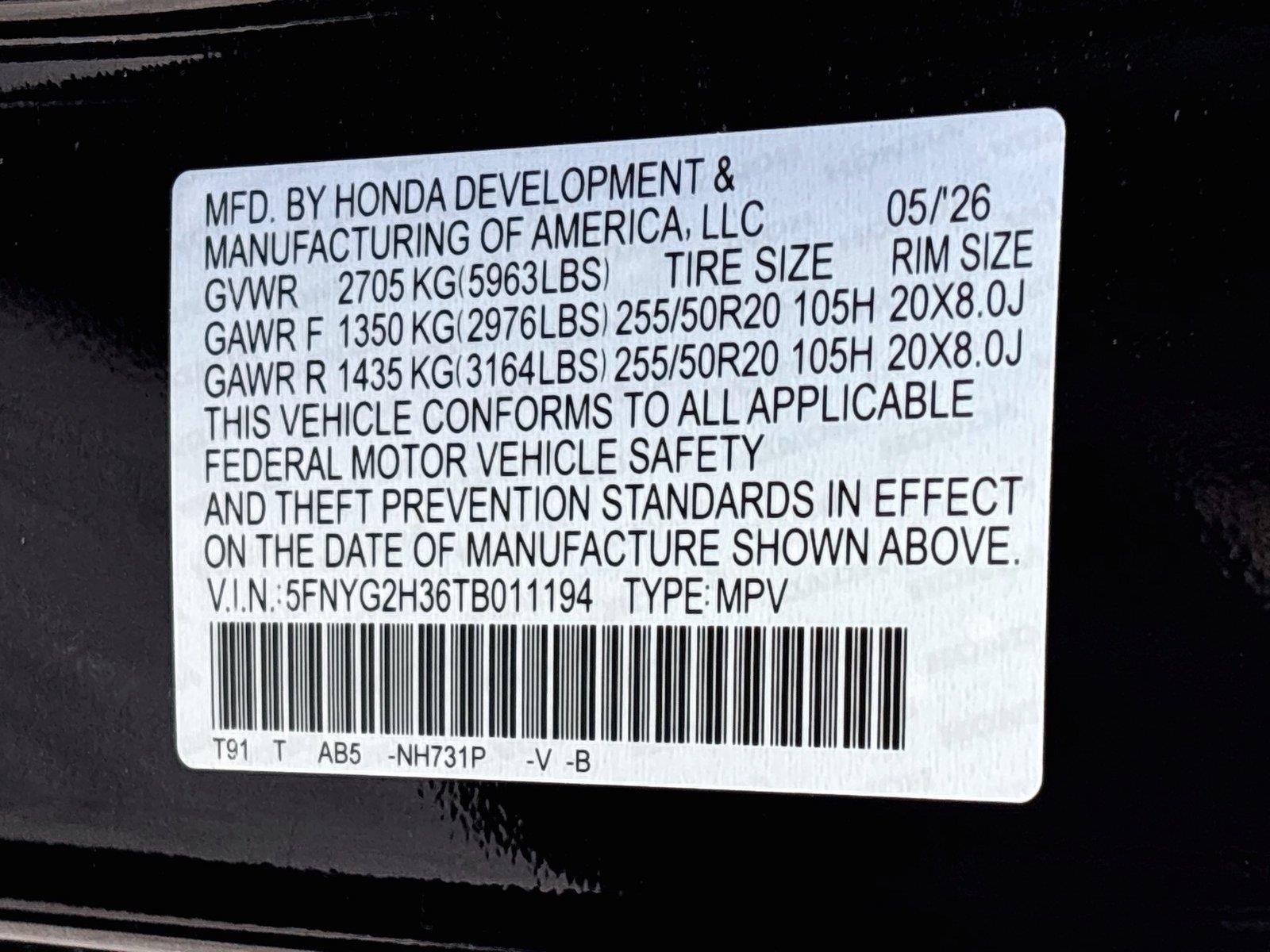 2026 Honda Pilot Sport