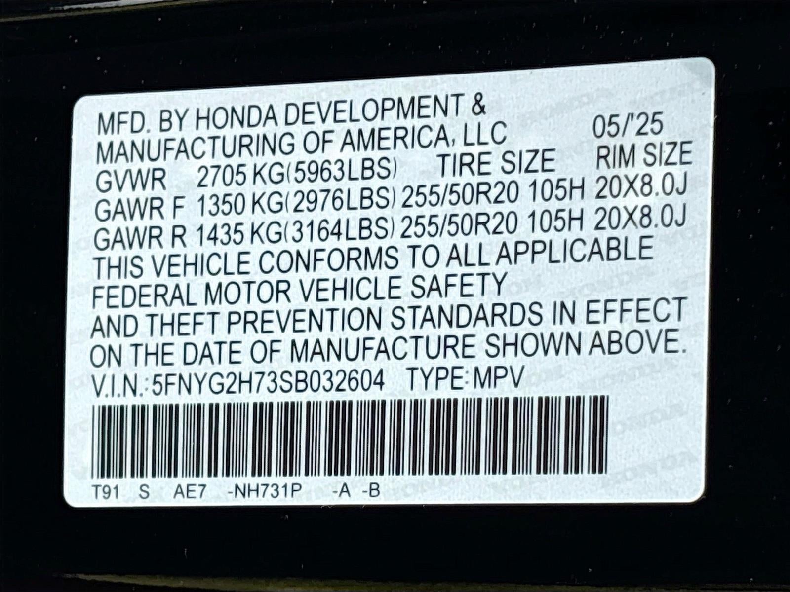 2025 Honda Pilot Touring