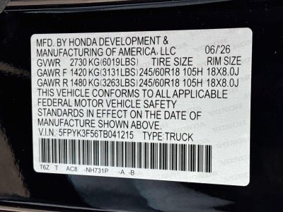 2026 Honda Ridgeline RTL