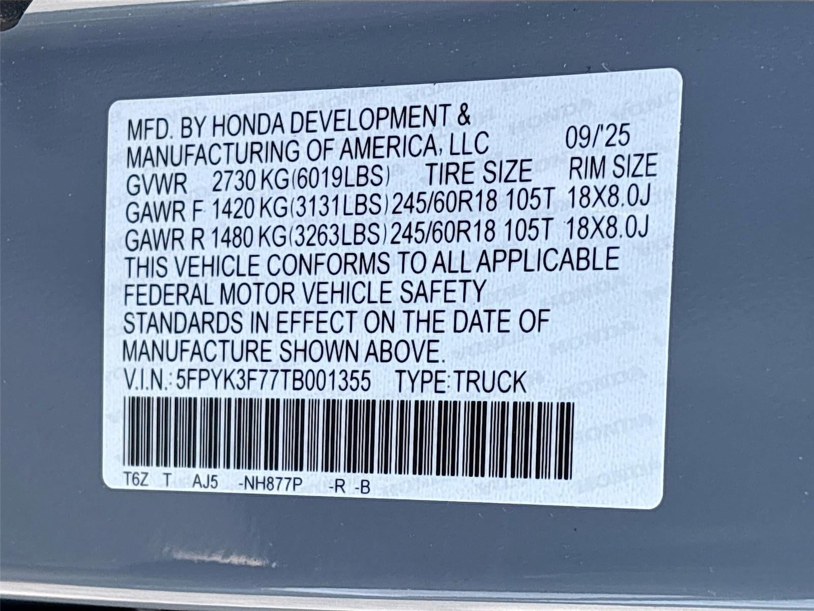 2026 Honda Ridgeline TrailSport S