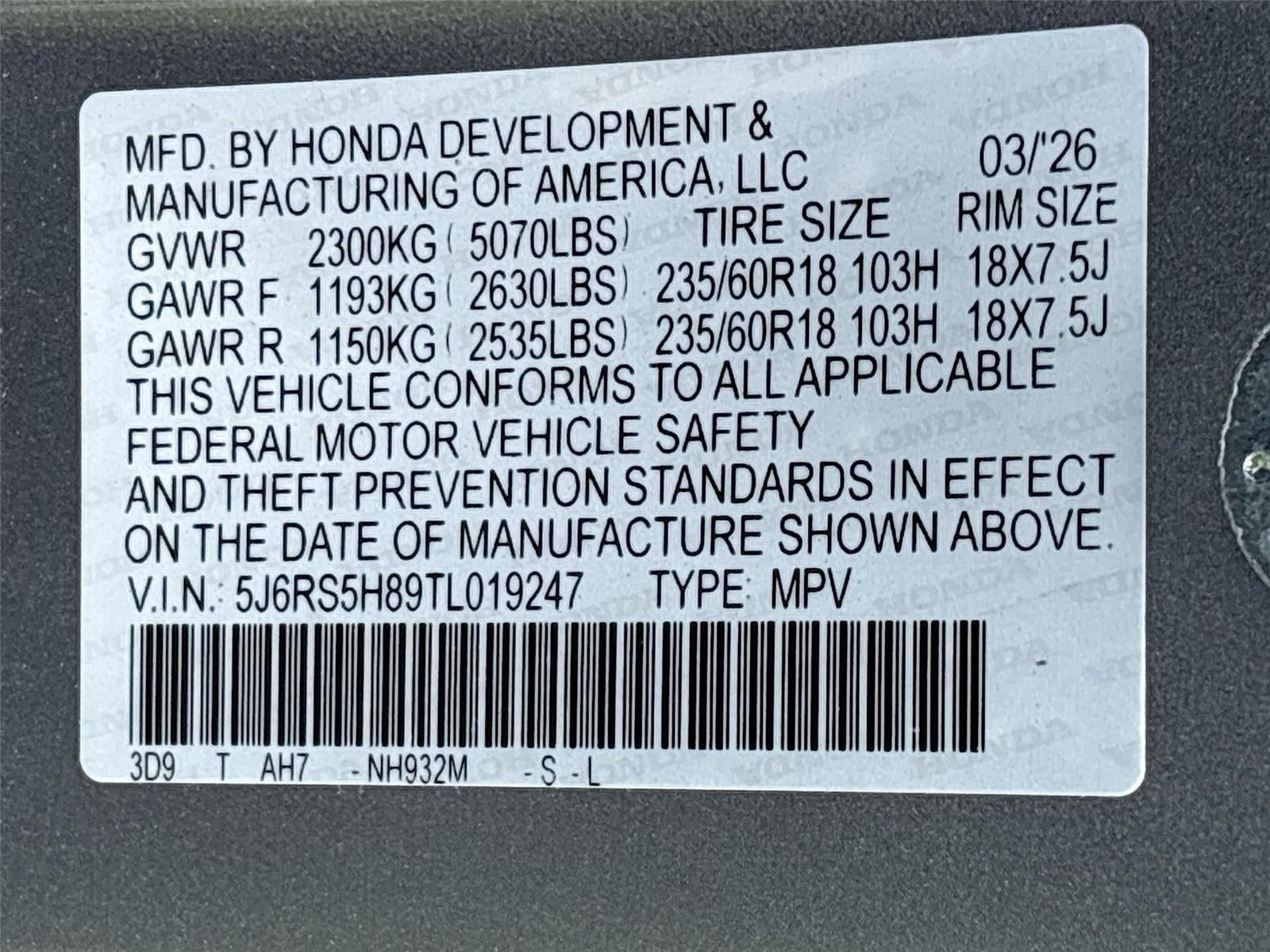2026 Honda CR-V Hybrid Sport-L