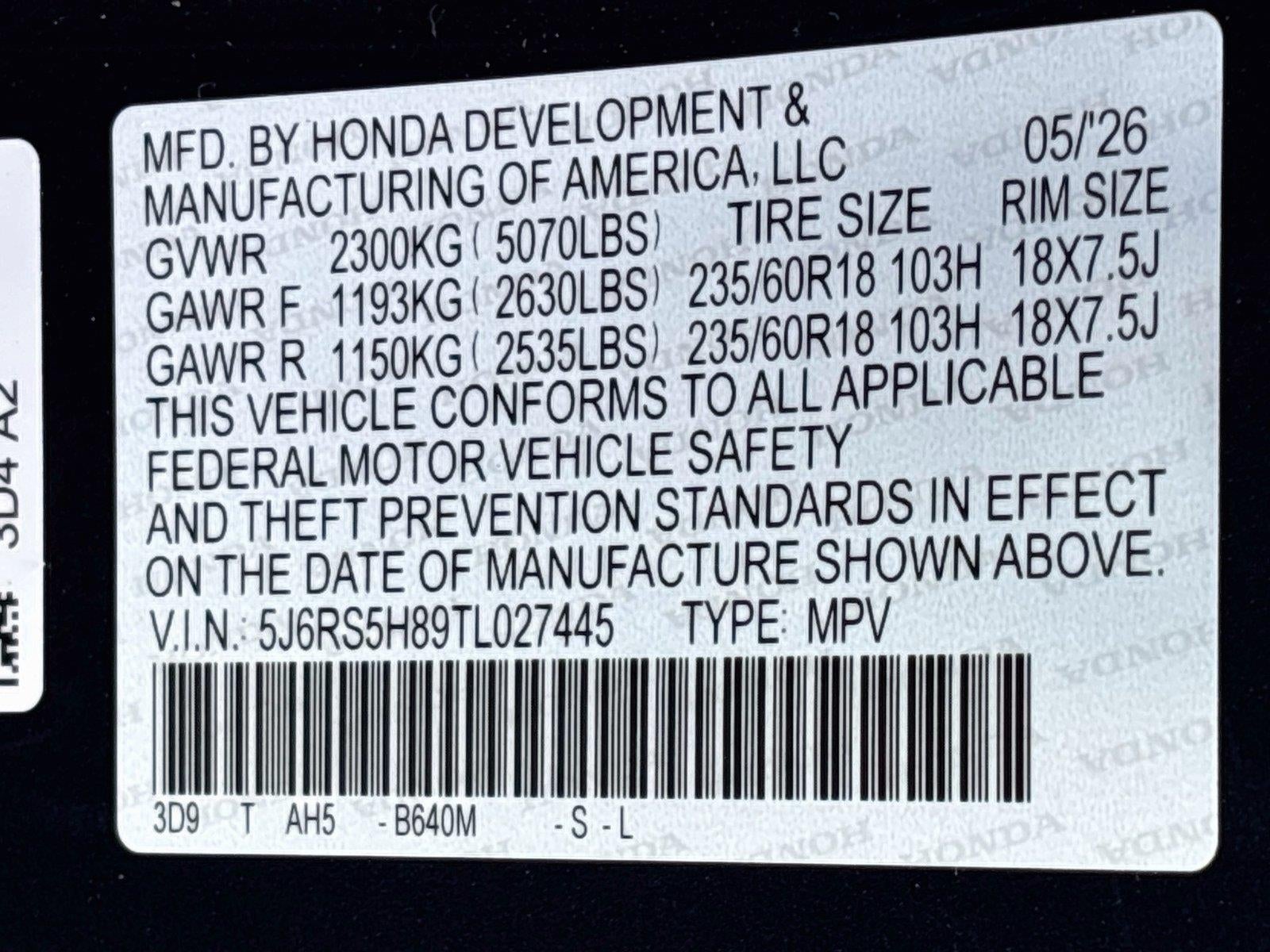 2026 Honda CR-V Hybrid Sport-L