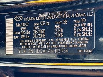 2022 Hyundai SANTA CRUZ SEL Premium