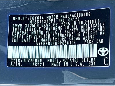 2023 Toyota Corolla LE