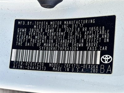 2017 Toyota Corolla SE