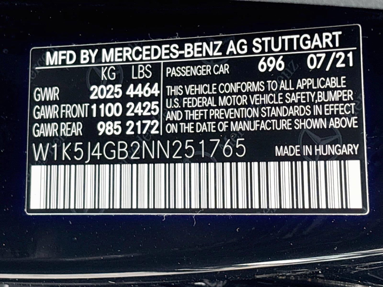 2022 Mercedes-Benz Cla CLA 250