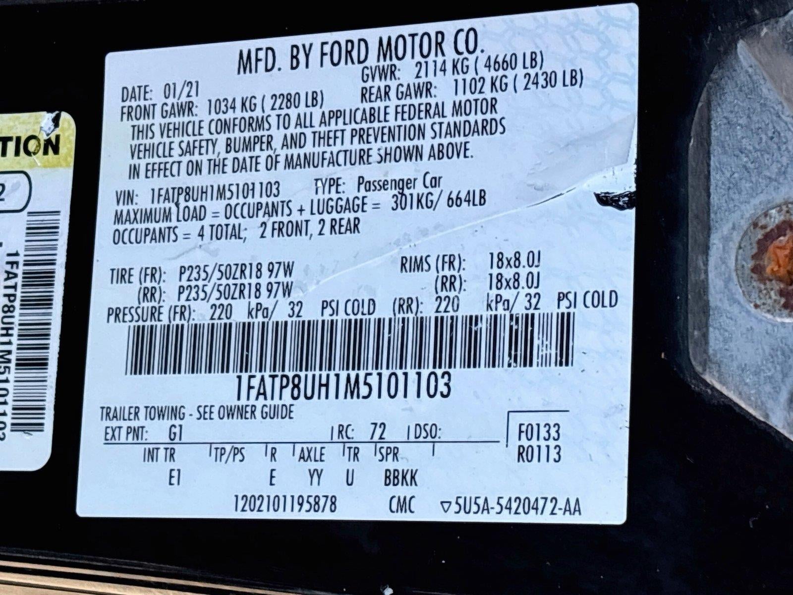 2021 Ford Mustang EcoBoost Premium