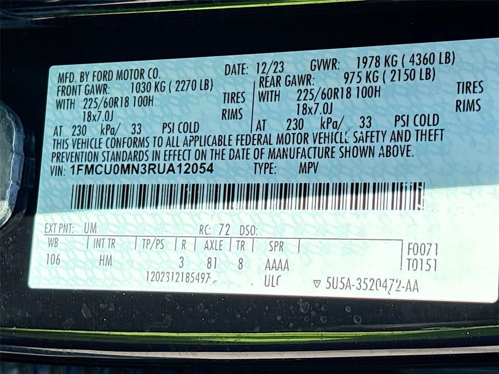 2024 Ford Escape ST-Line