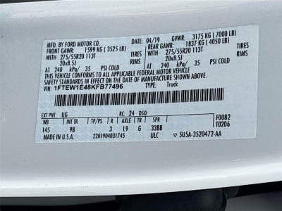 2019 Ford F-150 Platinum